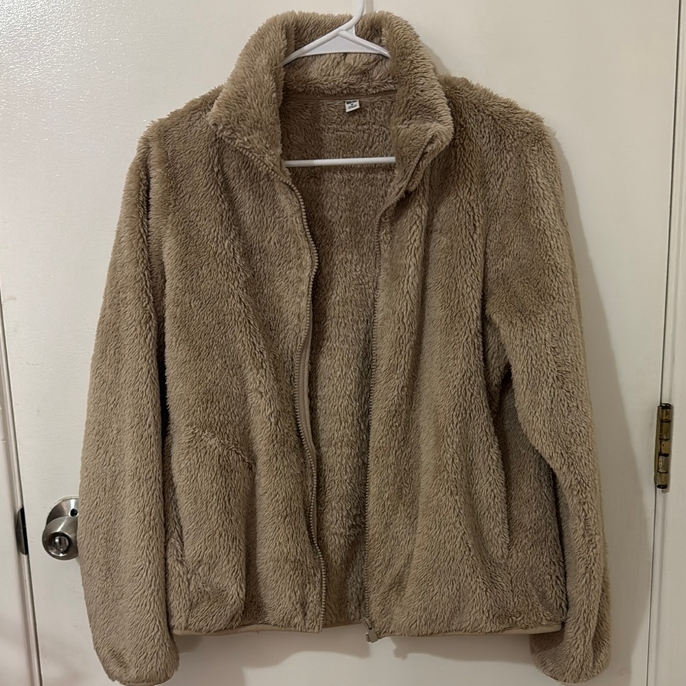 Cozy Tan Fleece Jacket